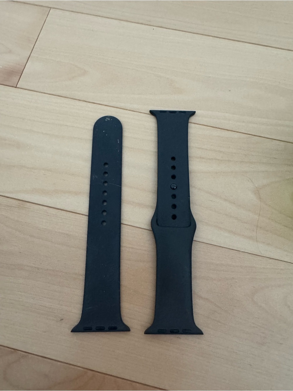 Black Silicone Smartwatch Band Replacement